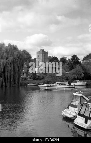 Cookham, Berkshire. United Kingdom.  General Views, Cookham High Street, John Lewis Heritage Centre and Odney Club. Ferry Hotel River Thames. Thursday Stock Photo
