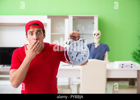 Concept of very slow pizza deliver service Stock Photo