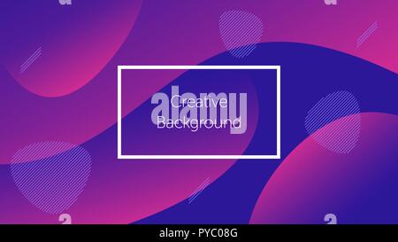 Futuristic background with liquid wavy shapes. Creative background for landing page, banner and cover, poster and presentation. Modern template for gr Stock Vector