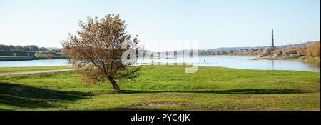 The confluence of two largest rivers in Lithuania, Neman and Neris in ...