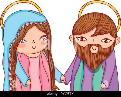 nativity christmas cartoon Stock Vector