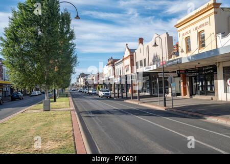 Wagga Wagga regional city in New South Wales and its high street,Australia Stock Photo