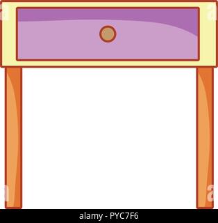 night stand table cartoon Stock Vector