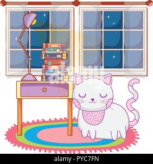kitty cat cartoon Stock Vector