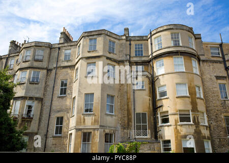The rear view of the elegant ring of terraced houses, The Circus, designed by John Wood the Elder, Bath Somerset. Stock Photo