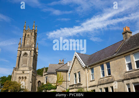 St Stephen's Church and St Stephen's Road, Bath Somerset, England Stock Photo