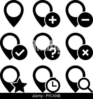 Simple map pins Stock Vector