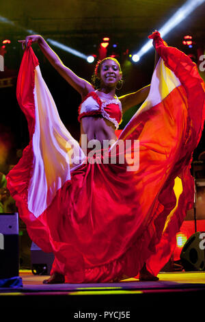 Sega dancers performing on closing night of the 2013 Kreol Festival ...