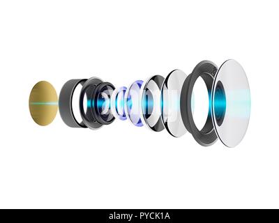 Smartphone camera lens, illustration. Stock Photo