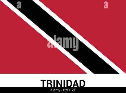 Trinidad flag design card vector Stock Vector