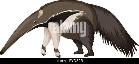 cute anteater cartoon Stock Vector Art & Illustration, Vector Image