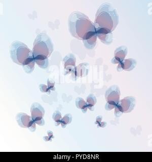 Vector abstract watercolor butterfly design element Stock Vector