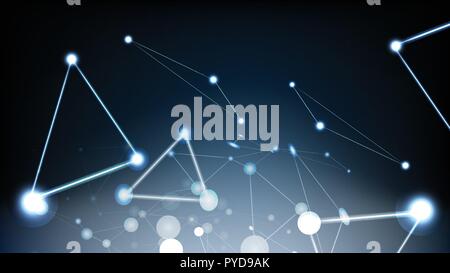 Vector abstract technological glowing light effect background Stock Vector