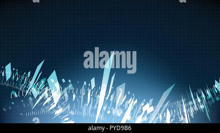 Vector abstract technological hud fragment background Stock Vector