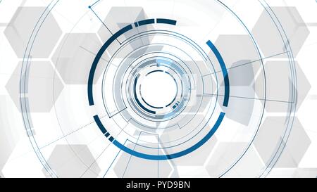 Vector abstract technological middle tunnel template design Stock Vector