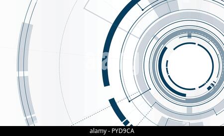 Vector abstract technological tunnel template design Stock Vector