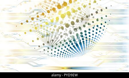 Vector abstract technological colorful global background design Stock Vector