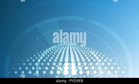Vector abstract technological global signal background design Stock Vector