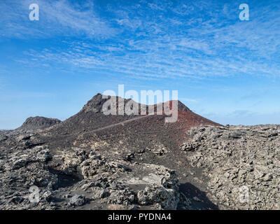 A small crater at Stampar Crater Row, Reykjanes Peninsula, Iceland Stock Photo