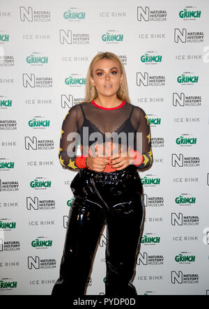 London Uk 24th October 2018 The Natural History Museum Kensington Tallia Storm at the natural history museum ice rink launch evening Stock Photo