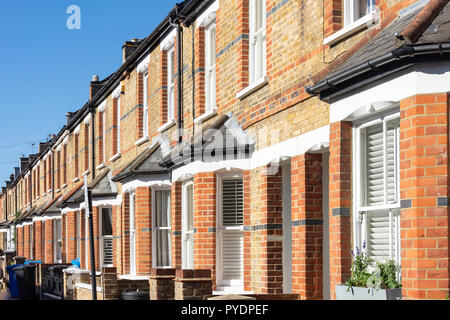Victorian terraced houses, Devereux Road, Windsor, Berkshire, England, United Kingdom Stock Photo
