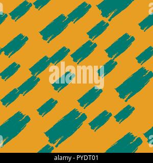 Seamless abstract green on orange aquarelle paint texture on paper Stock Vector