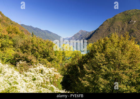 Lake Idro in the mountains of northern Italy Stock Photo