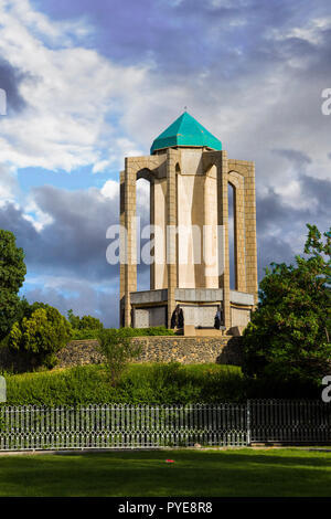 The Tomb of Sheikh al-Rayees Abu Ali Sina (Avicenna), the famous Iranian philosopher, scientist, and physician in Hamadan, Iran. Stock Photo