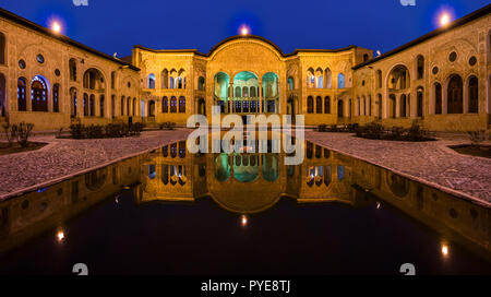 The Tabatabai House (Tabatabaei House) is a historic house museum in Kashan, Iran. It was built around 1880, during the reign of the Qajar dynasty. Stock Photo