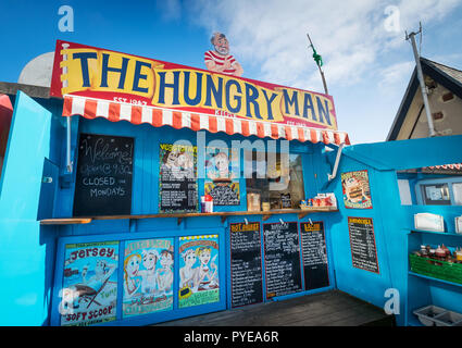 The Hungry Man cafe at Rozel Bay in Jersey, Channel Islands Stock Photo