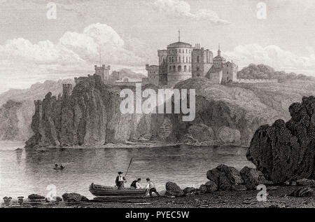 Culzean Castle near Maybole, Ayrshire, 19th century, from Modern Athens by Th. H. Shepherd Stock Photo