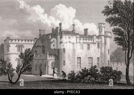 Cortachy Castle, Cortachy, Angus, Scotland, 19th century, from Modern Athens by Th. H. Shepherd Stock Photo