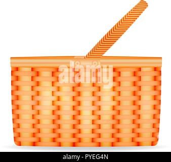 Vector illustration of a wicker basket Stock Vector
