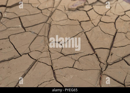 brown cracked clay background texture Stock Photo
