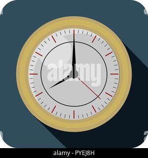 Flat clock watch icon Stock Vector