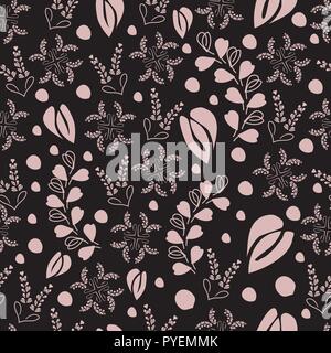 Lace on Black-Love in Parise Seamless Repeat Pattern Background Stock Vector