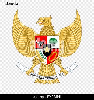 National Coat Of Arms Of The Republic Of Indonesia Stock Photo ...