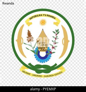 National coat of arms of the Republic of Rwanda Stock Photo: 239521514 ...