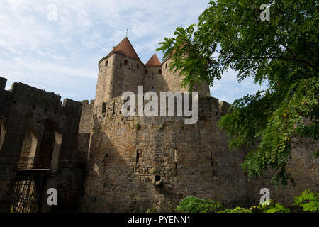 Historical city of Carcassonne in France Stock Photo