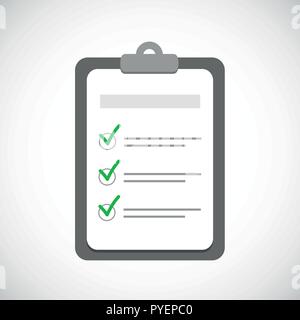 clipboard and checklist with check marks business design vector illustration Stock Vector