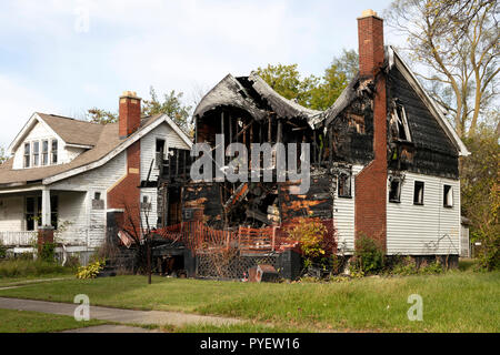 Inner city Detroit, Michigan USA, by James D Coppinger/Dembinsky Photo Assoc Stock Photo