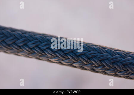 Rope Sling Close up in Birgu Malta. Macro Horizontal blurred background. Stock Photo
