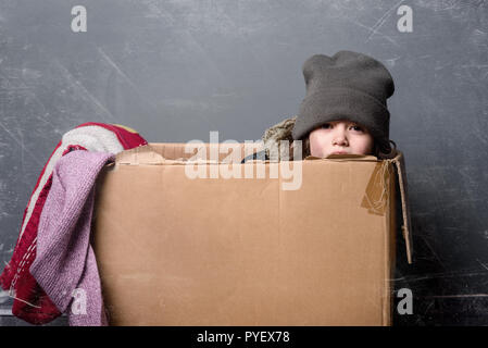 Girl with dirty face Stock Photo