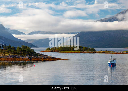 Geirangerfjord is a popular fjord in Norway Stock Photo