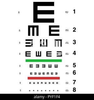 vector eye test chart. Visual acuity Stock Vector Image & Art - Alamy