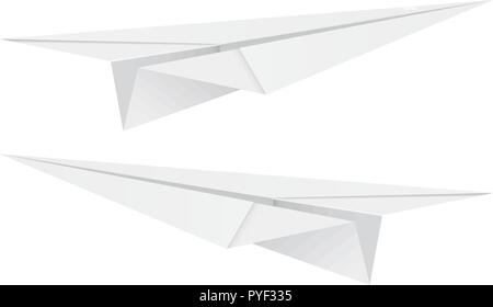 White paper airplane Stock Vector