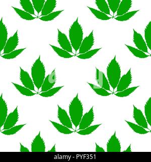 Green leaf seamless pattern Stock Vector