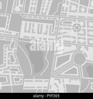 Abstract city map. Black and white Stock Vector