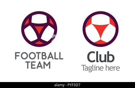 Modern Logo for Football Club, League or School. Vector emblem illustration Stock Vector