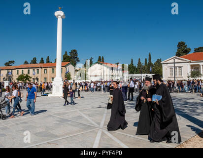 28/10/18: Cyprus: Ochi Day parade Paphos  town centre, Cyprus. Stock Photo